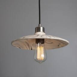 Pyrus Marbled Ceramic Pendant Light, 11'' - 28cm - thumbnail 2