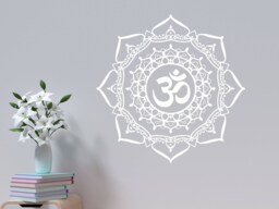 Wall Decals Mandala Yoga Namaste Om Ornament Indian Om-Symbol Geometric Moroccan Pattern Decal Vinyl Sticker Home Art Decor Room Ms616 - thumbnail 1
