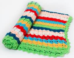 Multi Coloured Baby Blanket - thumbnail 1