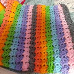 Multi Coloured Baby Blanket - thumbnail 4