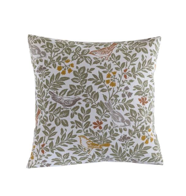 "Autumn Fall Bird Song Green Orange Cushion Cover 14"" 16"" 18"" 20" - image 1