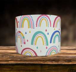 Rainbow Lampshade For Ceiling & Table Lamps, Kids Bedroom Or Nursery Drum Light Shade - thumbnail 1