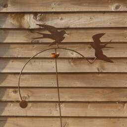 Rusty Metal Swallow Wind Rocker - Garden Art Decoration - thumbnail 3