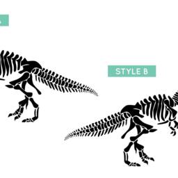 T-Rex Skeleton Vinyl Wall Decal, Kids Dinosaur Sticker - thumbnail 3