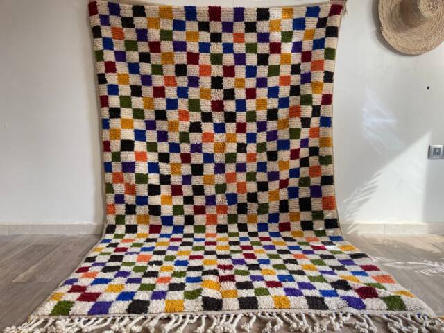 Handmade Moroccan Wool Rug - Authentic Moroccan Rugs 8x10 Unique Artisan Home Decor Accent - image 1