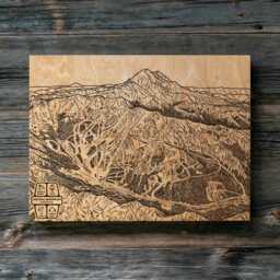 Crystal Mountain Washington Ski Trail Map - Engraved Wood Wall Art, Winter Sport Cabin Decor, Snowboard Poster Family Gift - thumbnail 2