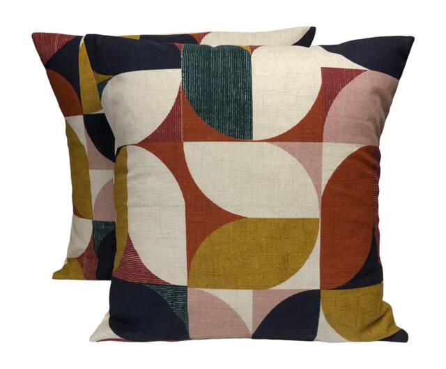 "2 X Clarke & Reno Retro Cushion Cover 16"" 18"" 20"" 22"" 24" - image 1