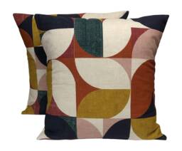 "2 X Clarke & Reno Retro Cushion Cover 16"" 18"" 20"" 22"" 24" - thumbnail 1
