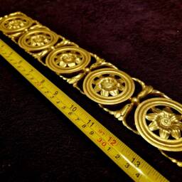 Large Ornate Applique Gilt Or White French Style Decorative Wall Furniture Onlay Moulding Pediment Plastic Decoration - thumbnail 3