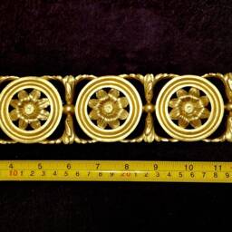 Large Ornate Applique Gilt Or White French Style Decorative Wall Furniture Onlay Moulding Pediment Plastic Decoration - thumbnail 2
