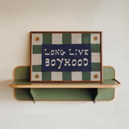 Nursery Wall Art Print, Boys Room Decor, Long Live Boyhood Horizontal Kids Prints, Landscape - thumbnail 1