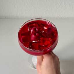 Cherry Martini Candle - Scented Cocktail Handmade Gel Wax - thumbnail 2