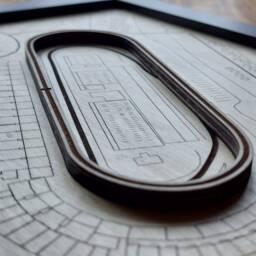 Martinsville Speedway Wall Art Laser Engraved Wood, Nascar Gift - thumbnail 2