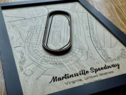 Martinsville Speedway Wall Art Laser Engraved Wood, Nascar Gift - thumbnail 1