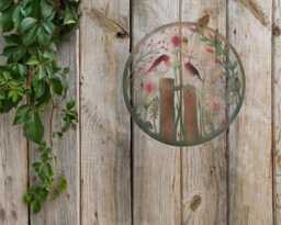 Handmade Peeling 60cm Wall Plaque Of Robin Birds Made From Powder Coated Steel Indoor/Outdoor Garden Wall Art - thumbnail 4
