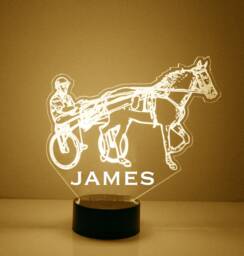 Light Up Trotter Horse, Custom Engraved Night Light, Personalized Free, 16 Color Options With Remote Control, Horse Desk Lamp