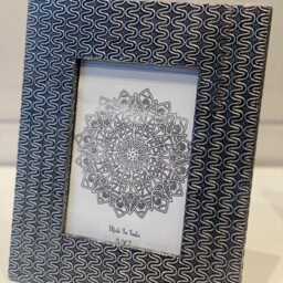 Hand Embossed Antique Silver Picture Frame Mango Wood Filigree, 7x5 - thumbnail 4
