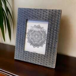 Hand Embossed Antique Silver Picture Frame Mango Wood Filigree, 7x5 - thumbnail 3