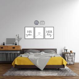 His Queen Her King Poster, Bedroom Print, Decor, Wall Art, Wedding Gift - thumbnail 3