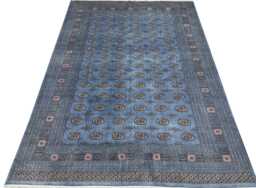 10x14 Gray Color Bokhara Rug - 3.00x4.30 cm Kitchen Woolen Living Room Hand Knotted Wall Turkish - thumbnail 1