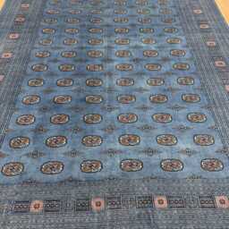 10x14 Gray Color Bokhara Rug - 3.00x4.30 cm Kitchen Woolen Living Room Hand Knotted Wall Turkish - thumbnail 3