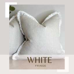 Natural Fringed Cushion Cover - Customisable Antique Gold Frings Throw Pillow - Hadley - thumbnail 4