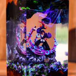 Ko.ku.s.hi.b.o.u Demon Slay.er Resin Lamp, Handmade Anime Night Light, Diorama Demon Slayer Gift - thumbnail 2