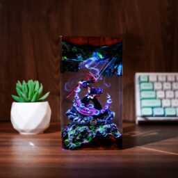 Ko.ku.s.hi.b.o.u Demon Slay.er Resin Lamp, Handmade Anime Night Light, Diorama Demon Slayer Gift - thumbnail 1