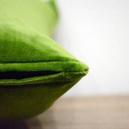 Cotton Velvet Pillow Covers Moss Green 18x18 Inchs Set Of 2 - thumbnail 3