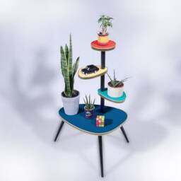 Flower Table/Plant Stand Blue Tango - Design 60S - thumbnail 2