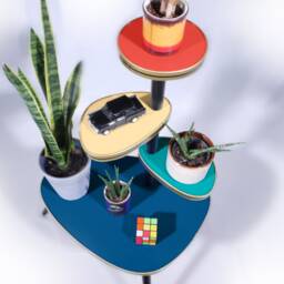 Flower Table/Plant Stand Blue Tango - Design 60S - thumbnail 3