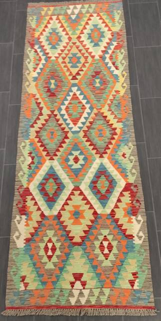 Classic Kilim Runner, Handmade Afghan Turkish Aztec Wool Runner Rug 245x83 cm - image 1