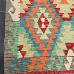 Classic Kilim Runner, Handmade Afghan Turkish Aztec Wool Runner Rug 245x83 cm - thumbnail 2