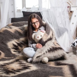 Hutsul Blanket Wool Fluffy Bed Cover - thumbnail 3