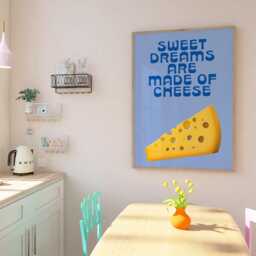 Home Decor, Kitchen Wall Art, Lyrics Poster, Cheese Print, Funny Art Poster Artwork, Unique Gift Idea, Mad - thumbnail 3