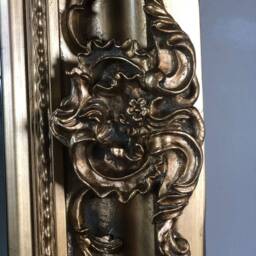 Quality Thick Wood Large Heavy Antique Gold Gilt Leaf Statement French Ornate Overmantle Fireplace Beveled Wall Mirror 5 Ft X 4 - thumbnail 3
