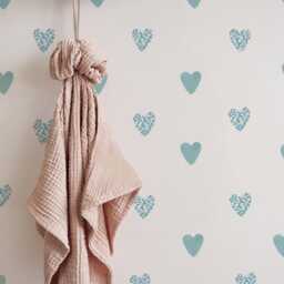 Floral Heart Nursery Wall Stickers, Pink Or Blue Decals - thumbnail 3