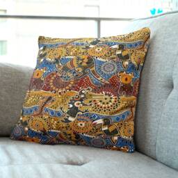 Australian Native Animal Cushion Covers - Koalas & Nature in Earth Colours 18 - thumbnail 1