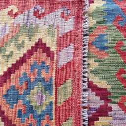 Tribal Kilim Rug, Handmade Artisan Afghan Turkish Persian Qashqai Navajo Bohemian Natural Wool Flatweave Multicolour Rug 157x101 cm - thumbnail 3