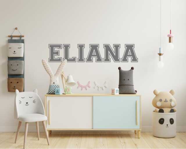 Personalised Varsity Style Custom College Name Sticker, Varsity Name Wall Sticker, Baseball Letters Custom College Decor - image 1