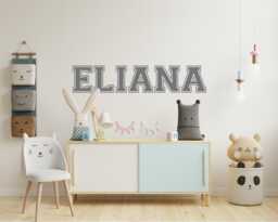 Personalised Varsity Style Custom College Name Sticker, Varsity Name Wall Sticker, Baseball Letters Custom College Decor - thumbnail 1