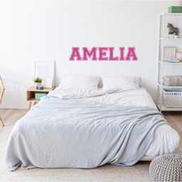 Personalised Varsity Style Custom College Name Sticker, Varsity Name Wall Sticker, Baseball Letters Custom College Decor - thumbnail 2