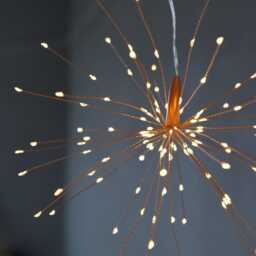 Copper Starburst Hanging Ceiling Light -Indoor & Outdoor Plug-In Or Battery Operated - thumbnail 3