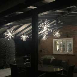 Copper Starburst Hanging Ceiling Light -Indoor & Outdoor Plug-In Or Battery Operated - thumbnail 4