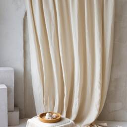 Extra Wide 274cm/107Inches Linen Curtains. Cream Color Long Drapery. Large Curtains in Various Colors. Custom Linen - thumbnail 2