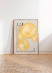 Leo Zodiac Sign Poster Print - Astrology Star Horoscope Fire Wall Decor Art - thumbnail 1
