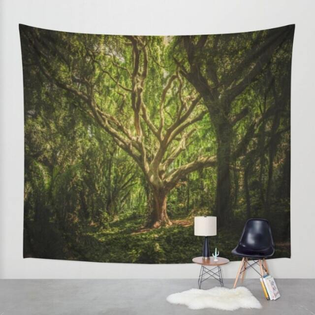 Magic Tree Wall Tapestry, Nature Wall Decor, Forest Tapestry, Nature Hanging, Tree Tapestry - image 1