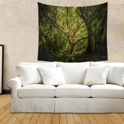 Magic Tree Wall Tapestry, Nature Wall Decor, Forest Tapestry, Nature Hanging, Tree Tapestry - thumbnail 2