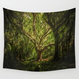 Magic Tree Wall Tapestry, Nature Wall Decor, Forest Tapestry, Nature Hanging, Tree Tapestry - thumbnail 3