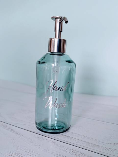 Aqua Marine Glass Soap Dispenser - image 1